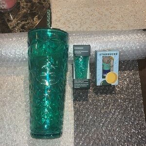 ✨Starbucks LATAM 💚GREEN PRISM Diamond Tumbler SET